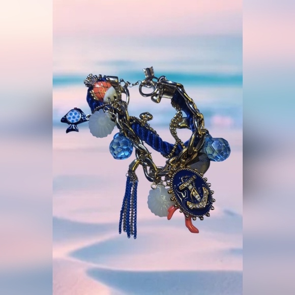 Betsey Johnson Jewelry - RARE BETSY JOHNSON VINTAGE NAUTICAL THEMED BRACLET